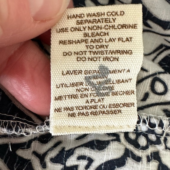 Free People Coastline Crochet Yoke Babydoll Dress Size 4 Gray Navy blue - Picture 9 of 13